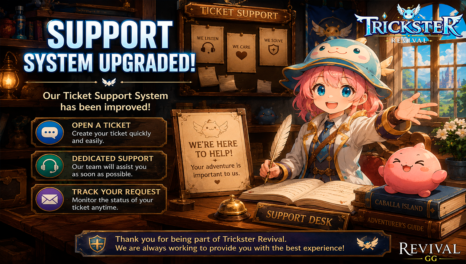 New Integrated Ticket Support System Now Available!